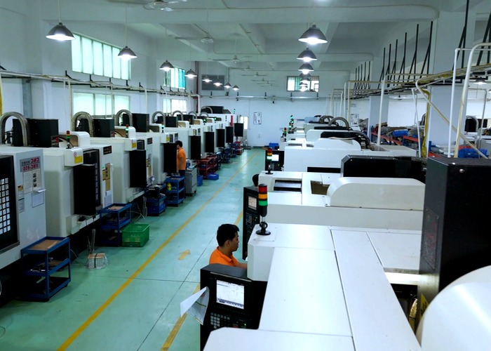 Assembly inspection detail scene in a modern manufacturing workshop
