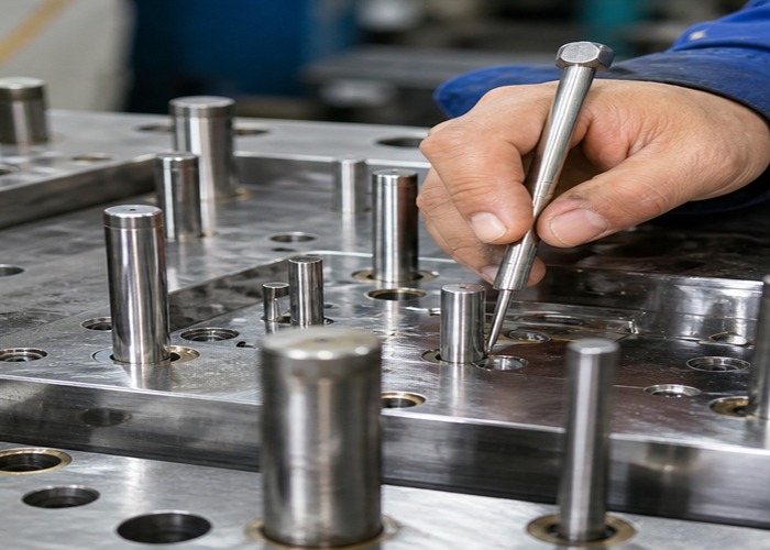 Mold Making inspection detail scene in a modern manufacturing workshop