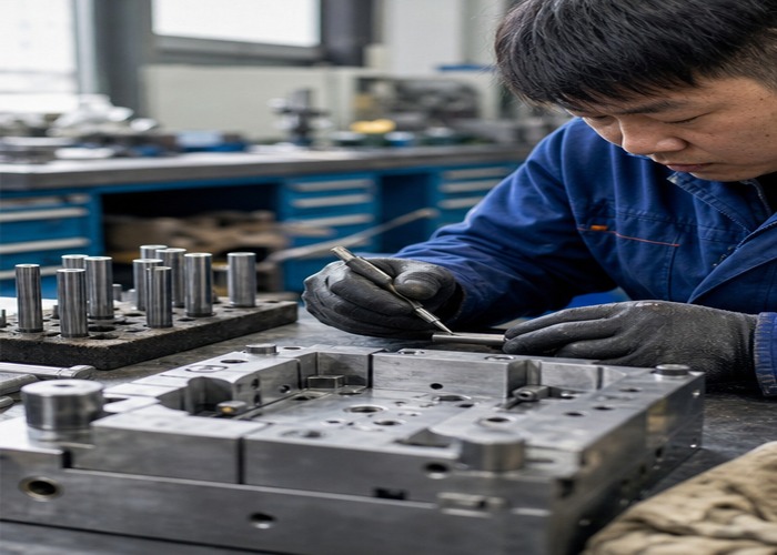 Mold Making final review scene in a modern manufacturing workshop