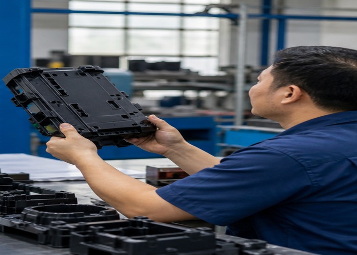 Mold Making final review scene in a modern manufacturing workshop