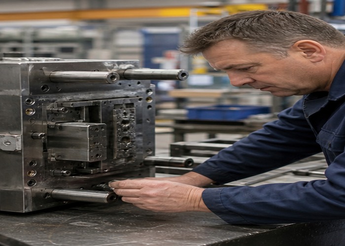 Mold Making final review scene in a modern manufacturing workshop