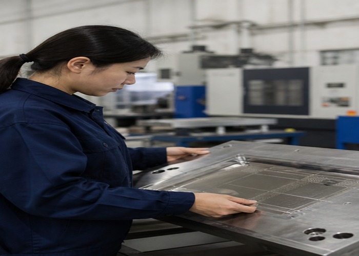 Mold Making final review scene in a modern manufacturing workshop