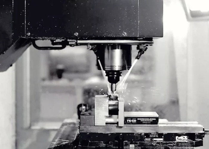 CNC Machining final review scene in a modern manufacturing workshop