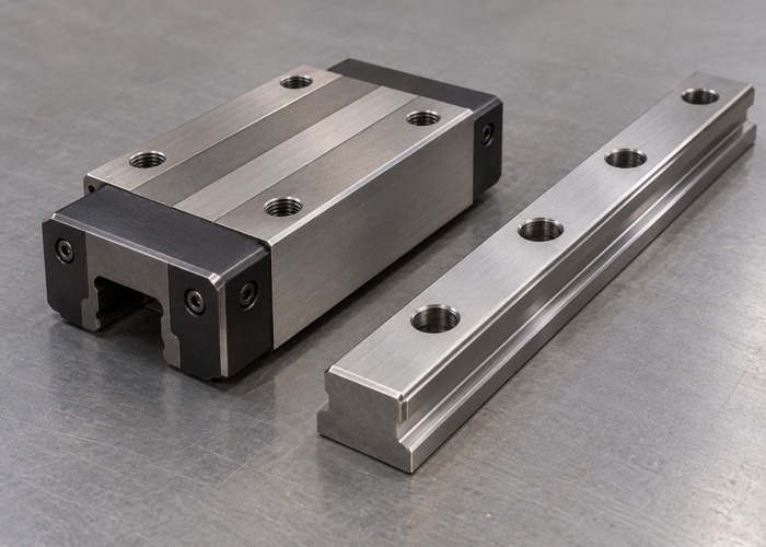 Separate metal slide block and straight guide rail